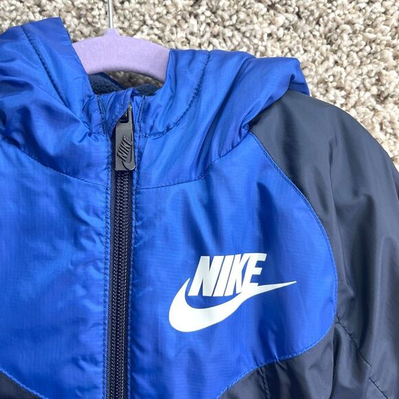 Nike Boys Jacket 4T Navy Blue with Hood - Picture 2 of 6